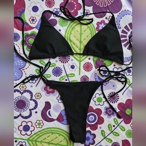 Black Triangle Bikini Set